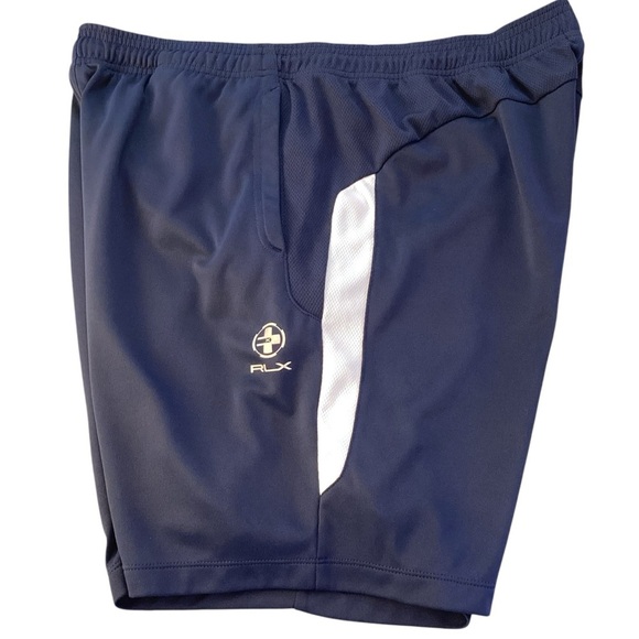 Ralph Lauren RLX Y2K Gym Training Shorts, Navy‎ Blue - Size Medium - Picture 2 of 9